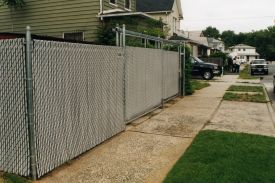 Residential Chain Link Fence with PVT Slots